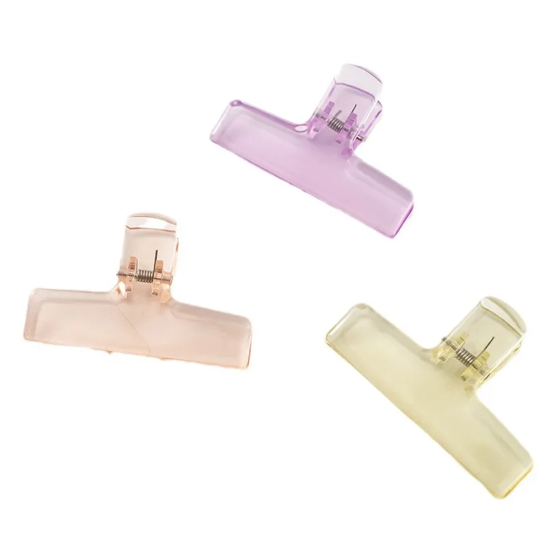 Colorful acrylic small clip, paper long tail clip, bill data sorting clip, office transparent simple swallowtail clip