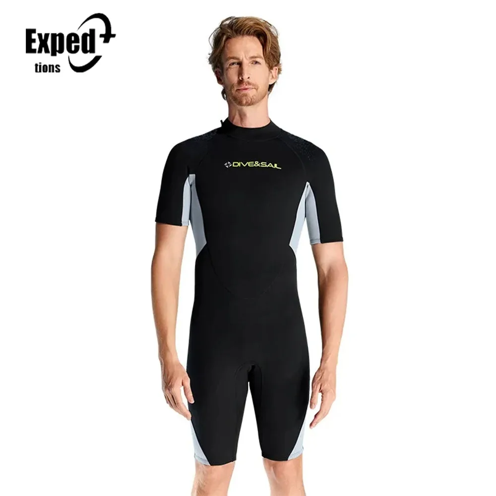 

Outdoor Surfing Cold Proof Swimming Snorkeling Suit Warm Jumpsuit Short Sleeved Diving Suit 1.5mm Diving Suit