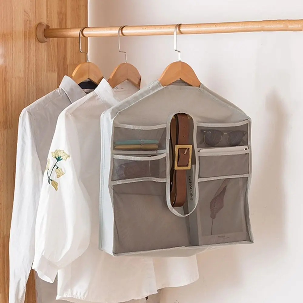 Fabric Closet Hanging Bag Anti-scratch Space Saving Socks Storage Hanging Bag Wall Mounted Sundries Storage Bag for Home