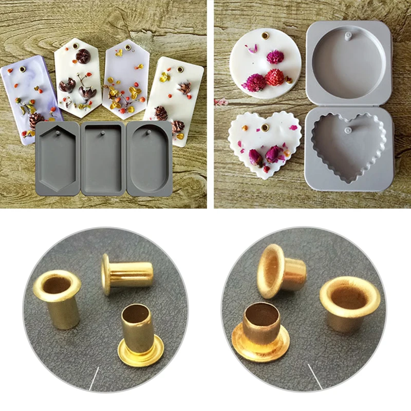 20Pcs 5/6mm Metal Grommet Kit DIY Scented Candle Wax Tablets Making Buckle Belts Shoes Curtains Eyelet Parts Accessories