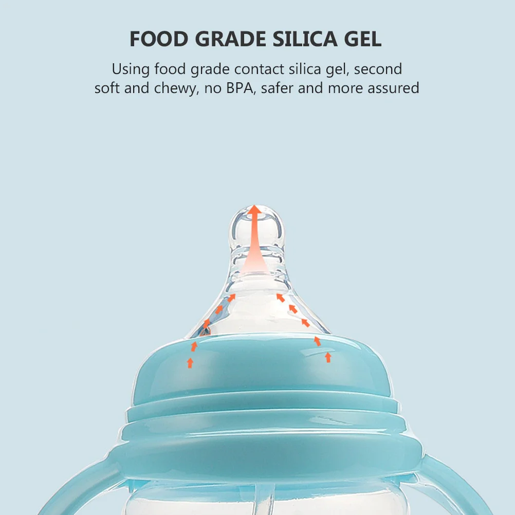 

1 шт., детская соломенная бутылочка для молока, синяя портативная легкая чашка для кормления, детская бутылочка для питья молока, многоразовая безопасная