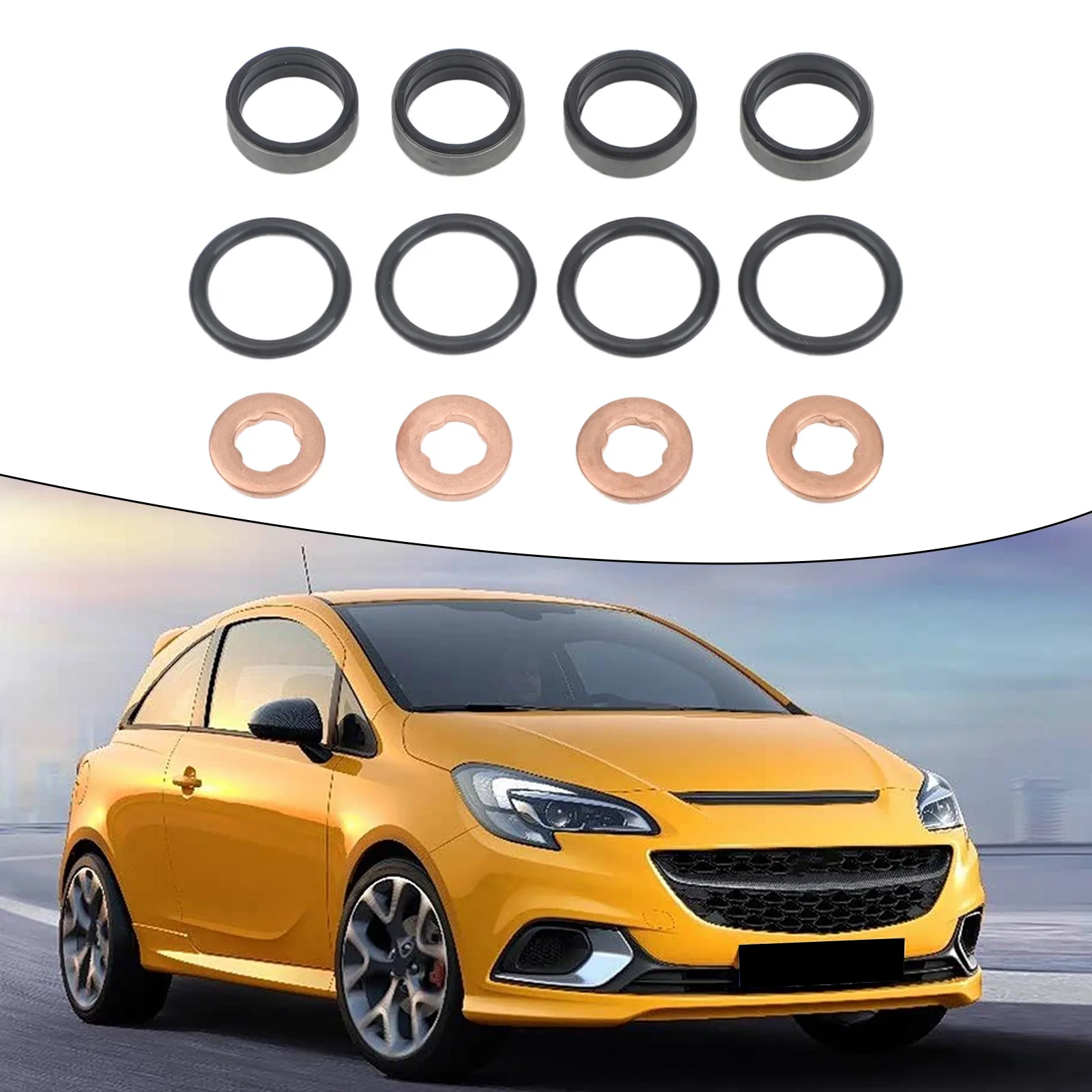 12pcs Fuel Injector Seals Washers O Rings Compatible with For Vauxhall For Opel For Astra G Omega Frontera Zafira