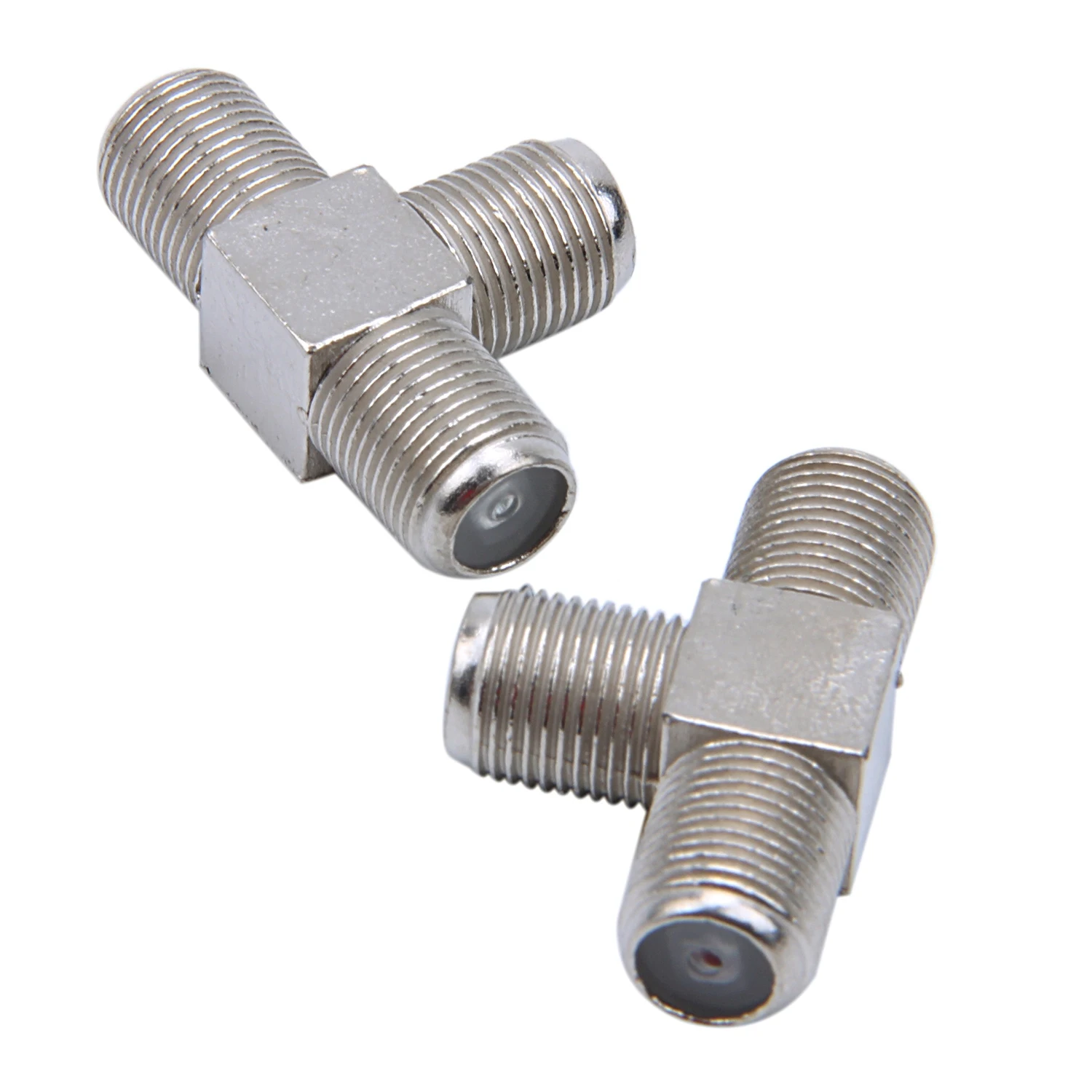 2 PCS 2-Way F-Type Combiner TV Coaxial Connectors RF Adapters Joiners