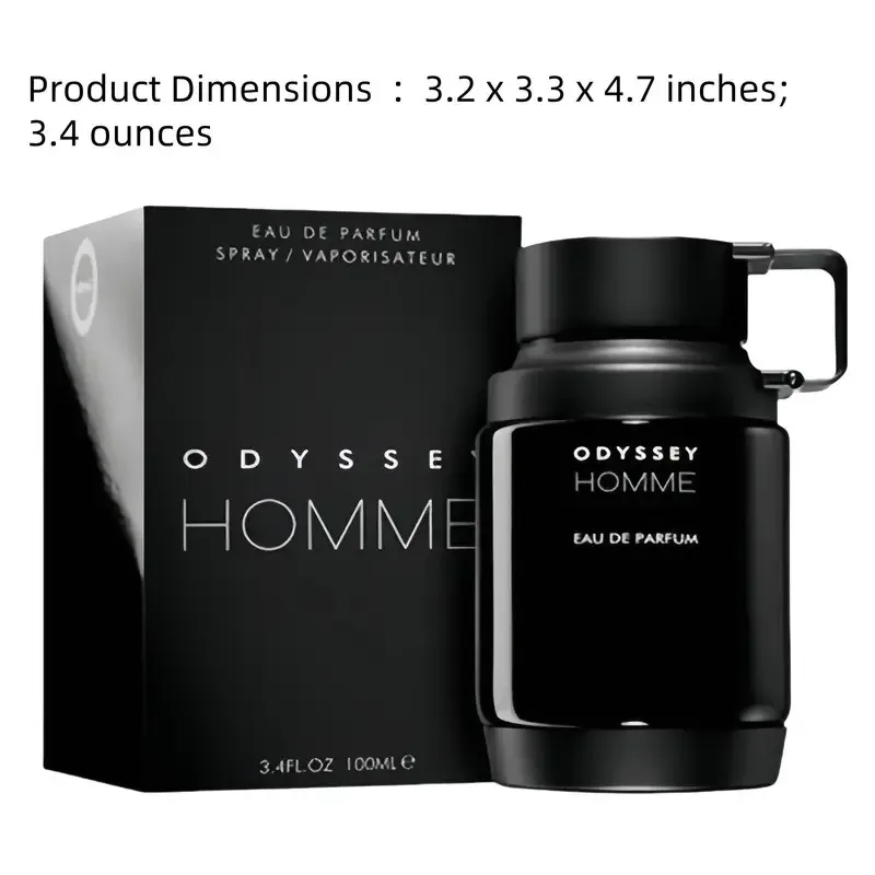 Spray de perfume Armaf Odyssey HOMME - edição homme, 3,4 onças, presente de Halloween, presentes de feriado