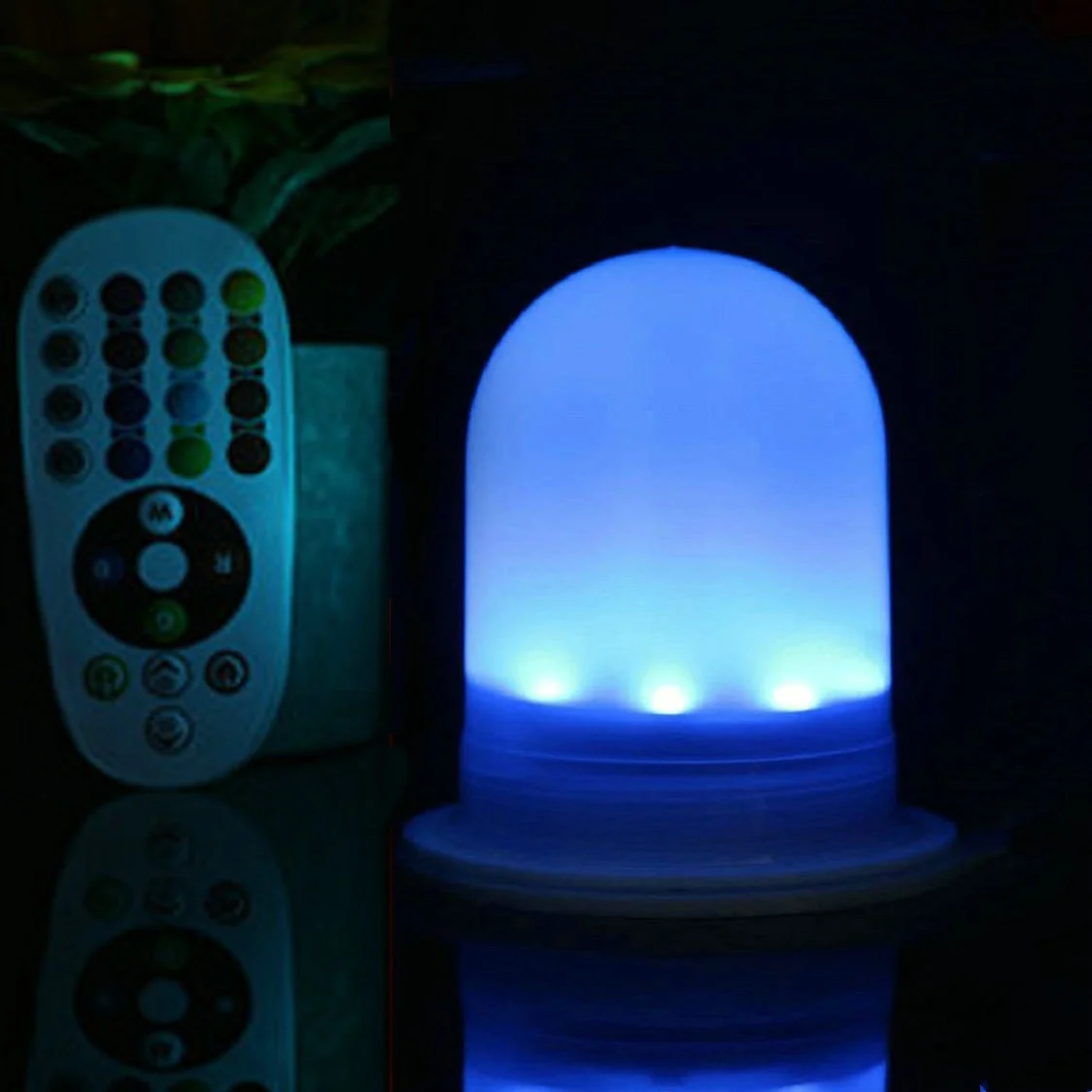 Remote Control Rechargeable RGBW Light Base Waterproof LED Furniture Mood Hanging Light Enhancer Under Table Tree Decor Dia.85mm