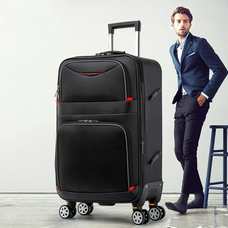 Large Capacity Travel Suitcase Trolley Bag Waterproof Oxford Rolling Luggage Universal Wheels 20 inch Cabin Carry on Luggage