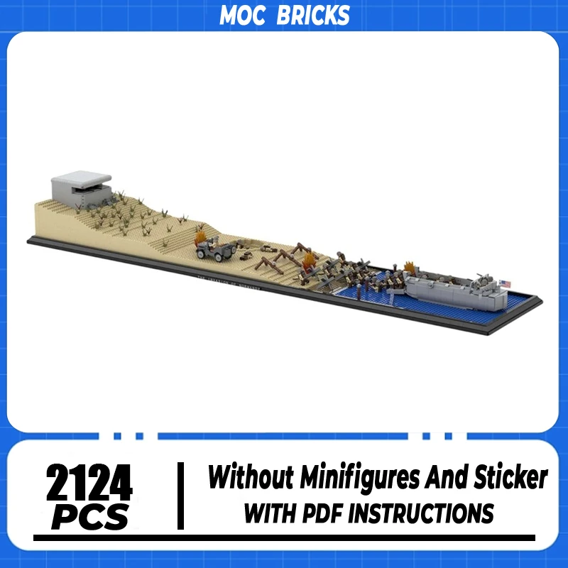 

City Street View Moc Building Block Beach Diorama Model Technology Brick DIY Assembly Modular Construction Toy Holiday Gifts