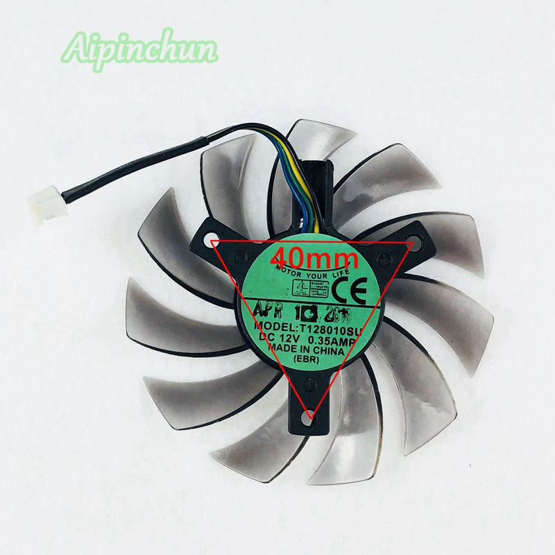 New 75MM T128010SU 40mm 12V 0.35A VGA Cooler Fan For Gigabyte Geforce GTX780 GTX770 GTX760 GTX680 Graphics Video Card Cooling