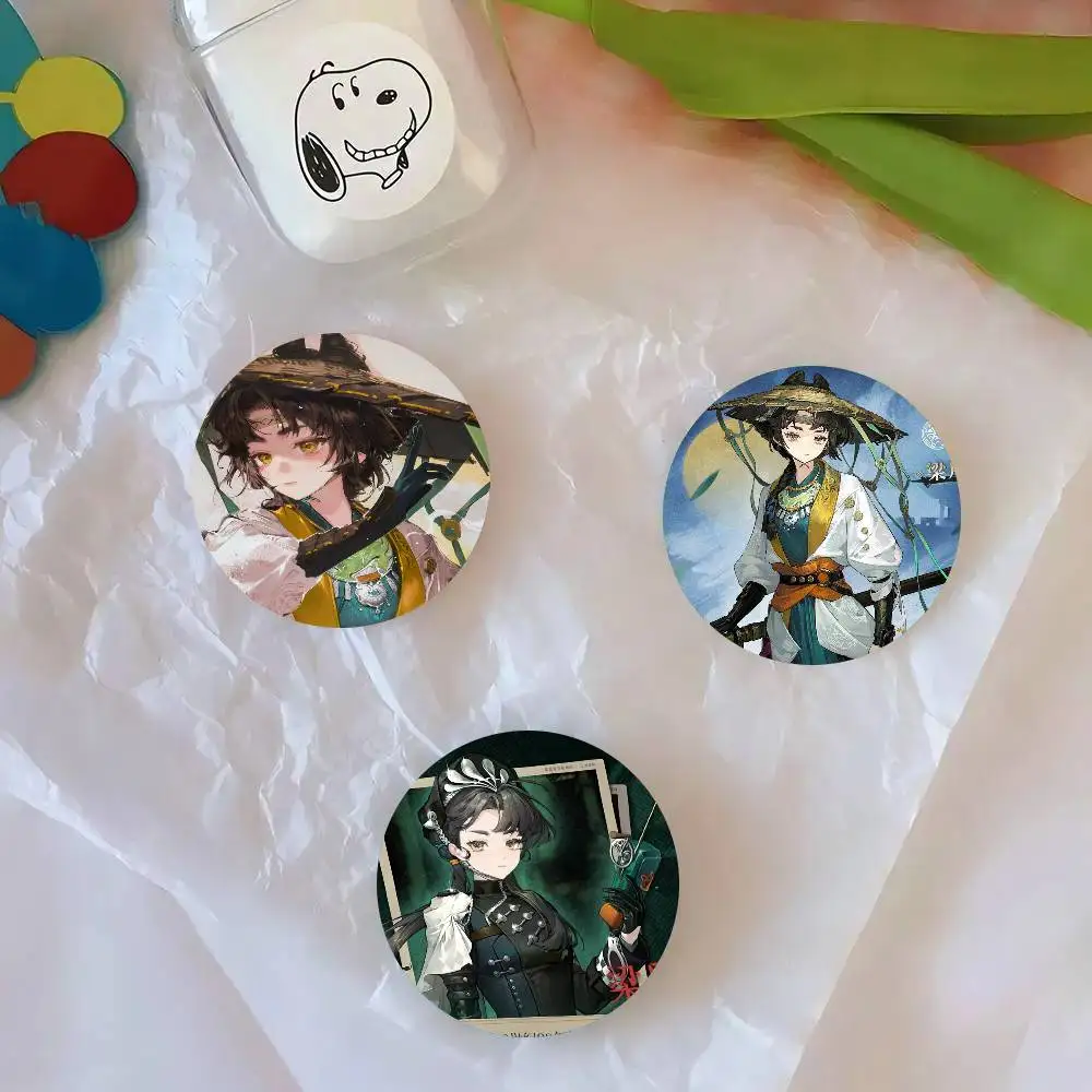 Liang Yue Anime Reverse 1999 Round Badge Lapel Pins For Backpacks Briefcase Laser Brooch Clothes Gifts