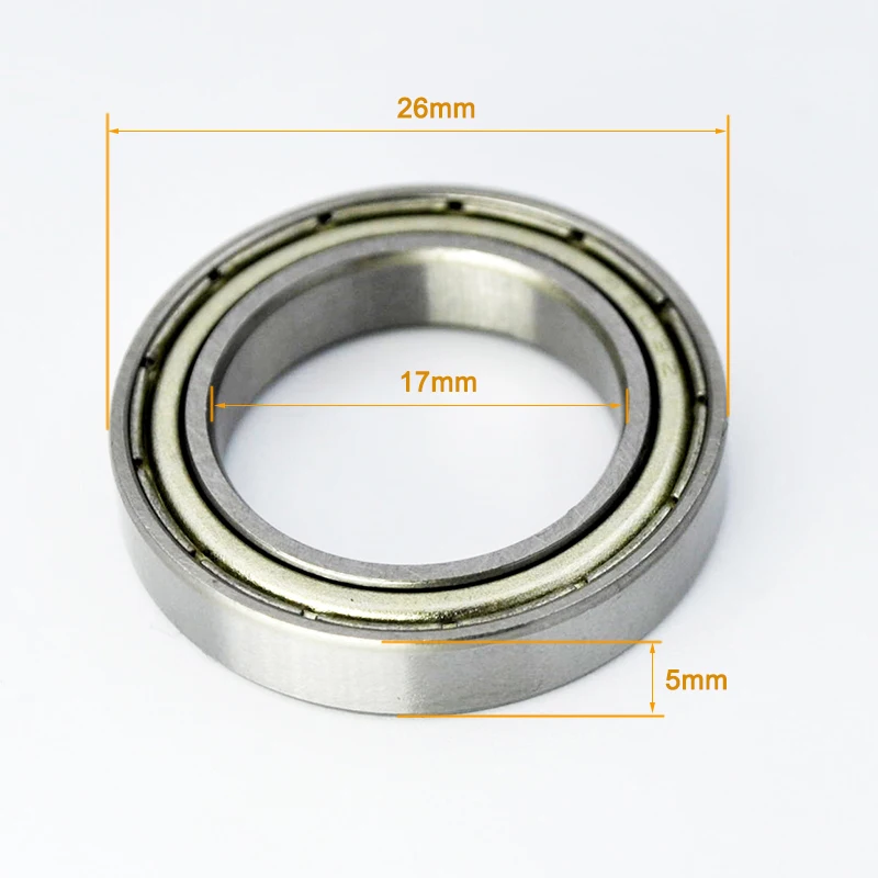 10 قطعة 6803 2RS ZZ 17*26*5mm 6803RS 6803Z DDU 2Z القطر الداخلي 17 مللي متر الكروم الصلب الأخدود العميق الدراجات الدراجات الكرات #6