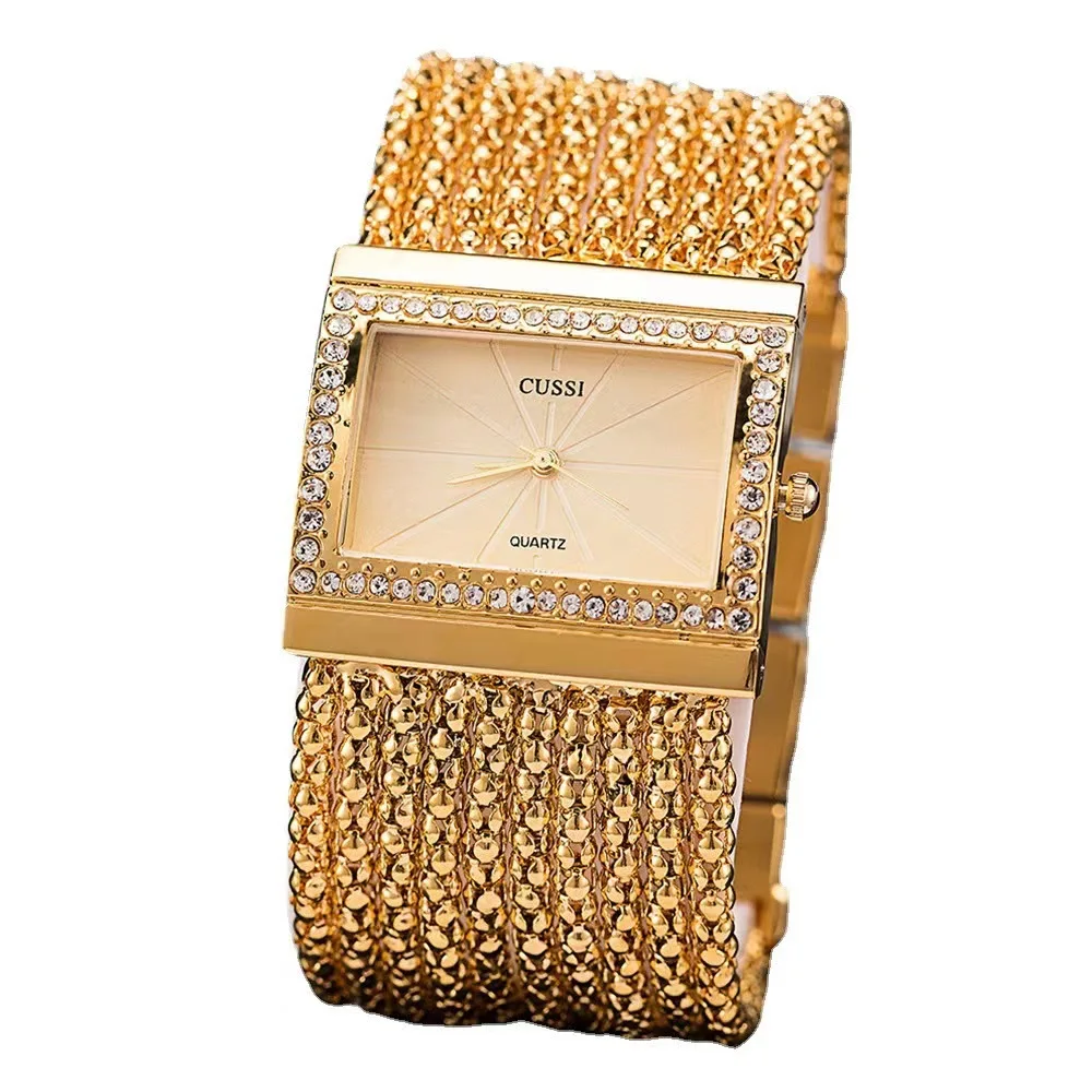 Fashionable and fashionable women's luxury high-quality watch The square large dial decorates the atmospheric watch