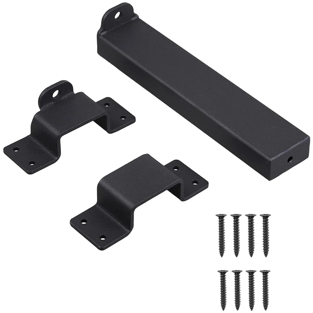 

1pc Heavy Duty Sliding Door Latch Adjustable Security Lock With Padlock Hole For Farm Barriers Barn Doors Fences Garages