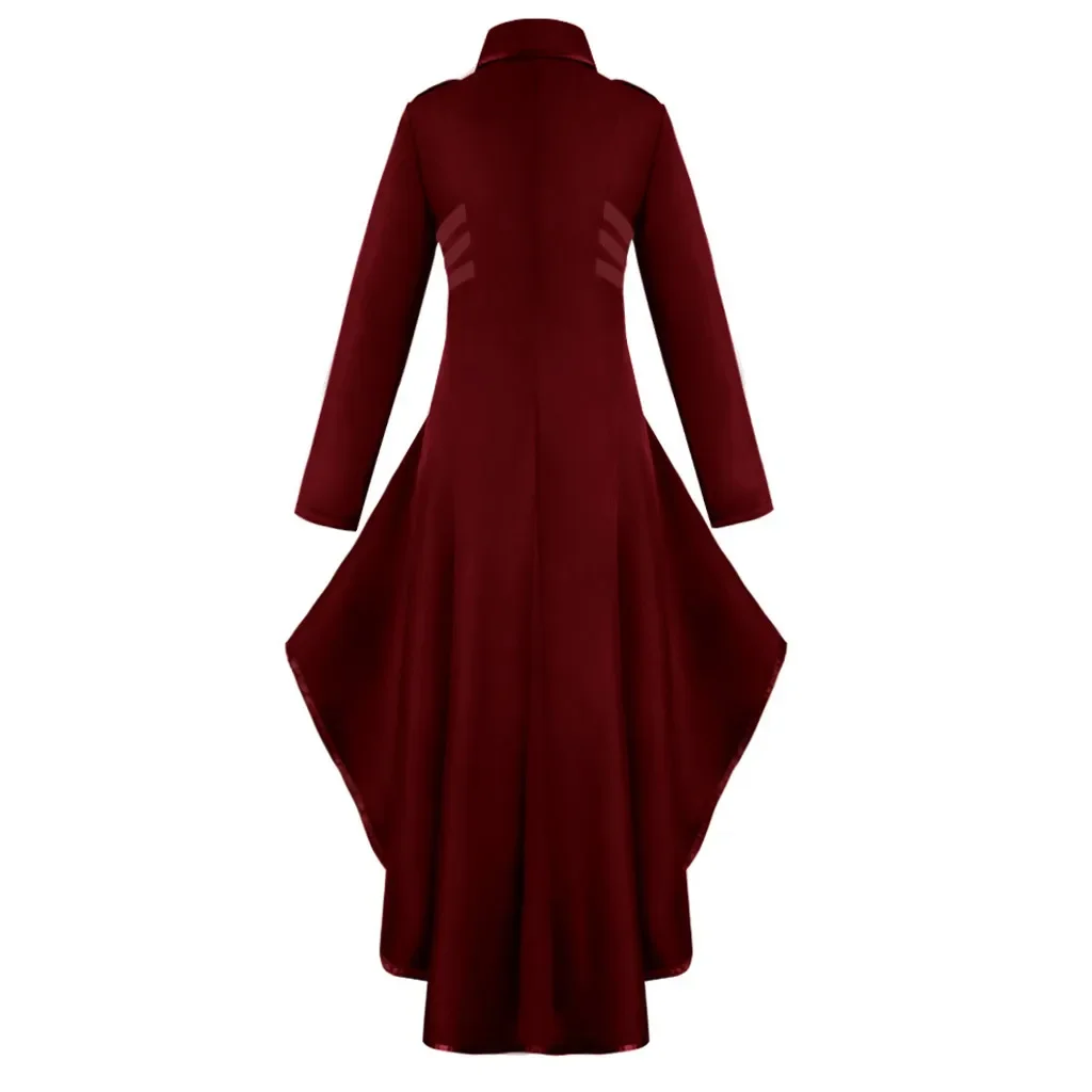 Retro Mittelalterliche Steampunk-Kostüme Renaissance Cosplay Damen Frackjacke Viktorianischer Mantel Halloween Karneval Bühnenparty-Kleid – Detail 7