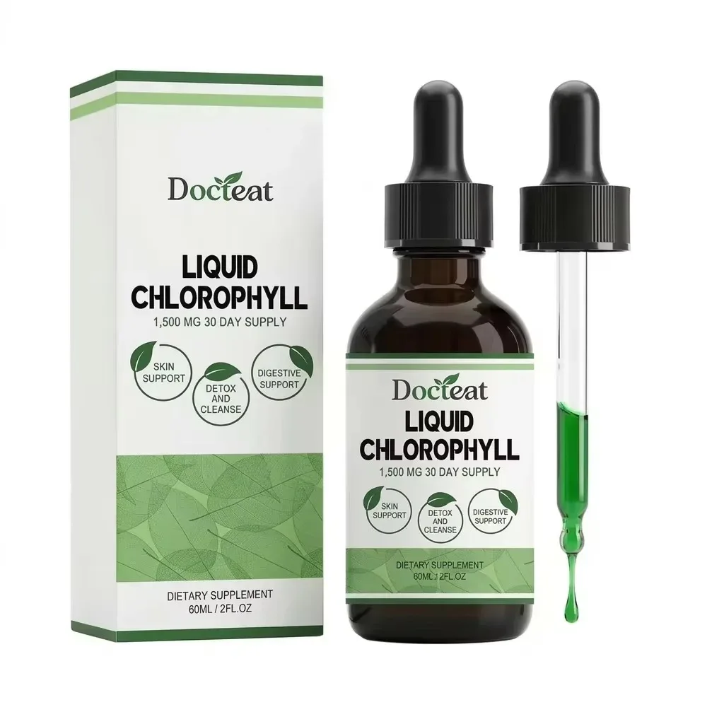 Chlorophyll Liquid Drops - 100% Natural Energy and Immune Support - Internal Deodorant and Detox - Fast Absorption, Non-GMO