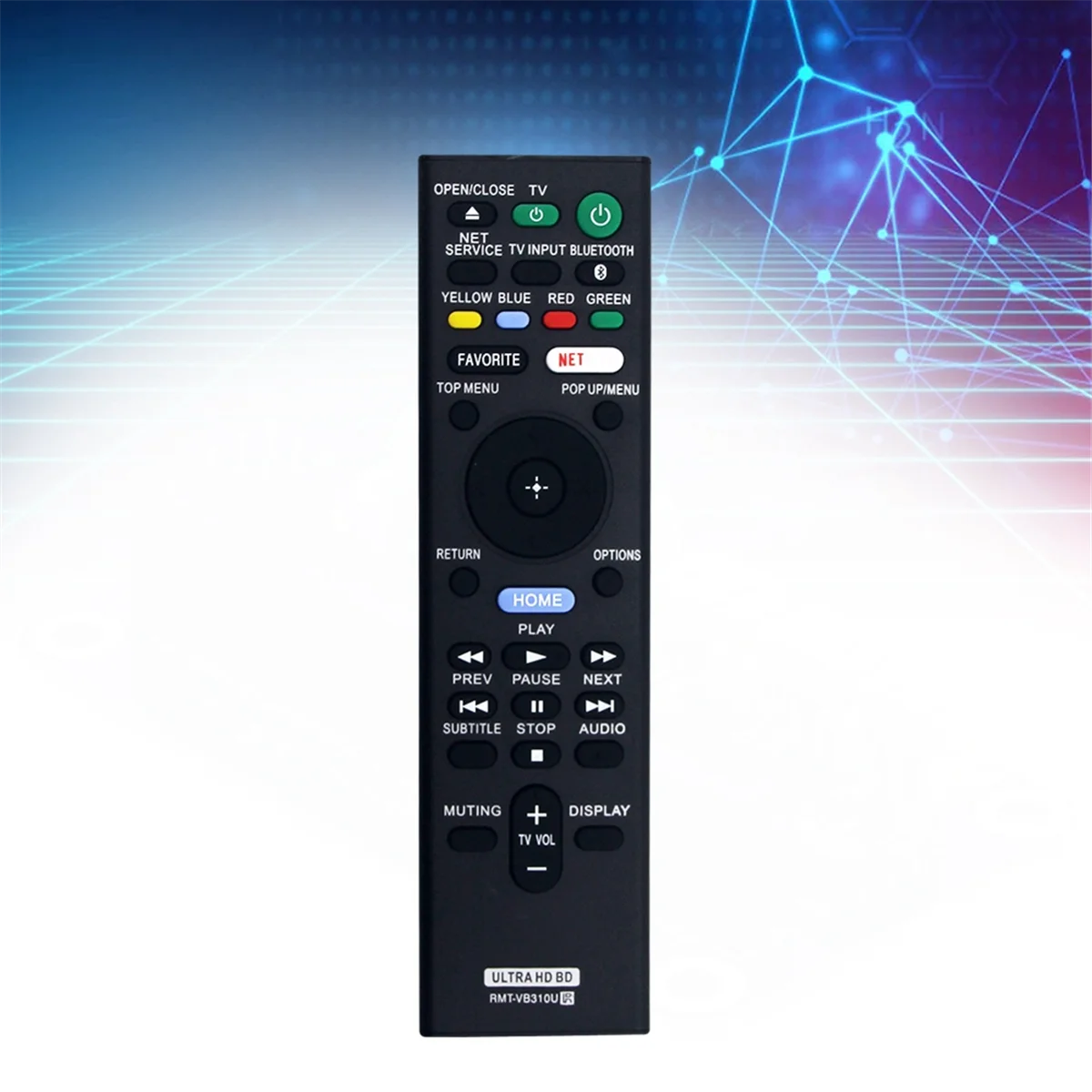 BISMZ استبدال جهاز التحكم عن بعد RMT-VB310U لسوني RMT-VB310U ULTRA HD Blu-Ray BD مشغل أقراص DVD