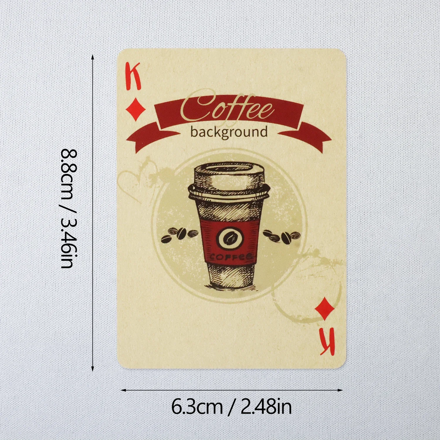 أوراق لعب ورق القهوة طراز عتيق 54 بطاقة ألعاب لوحية سطح السفينة بطاقة بوكر كلاسيكية كلاسيكية لألعاب حفلات نادي استراحة القهوة #6