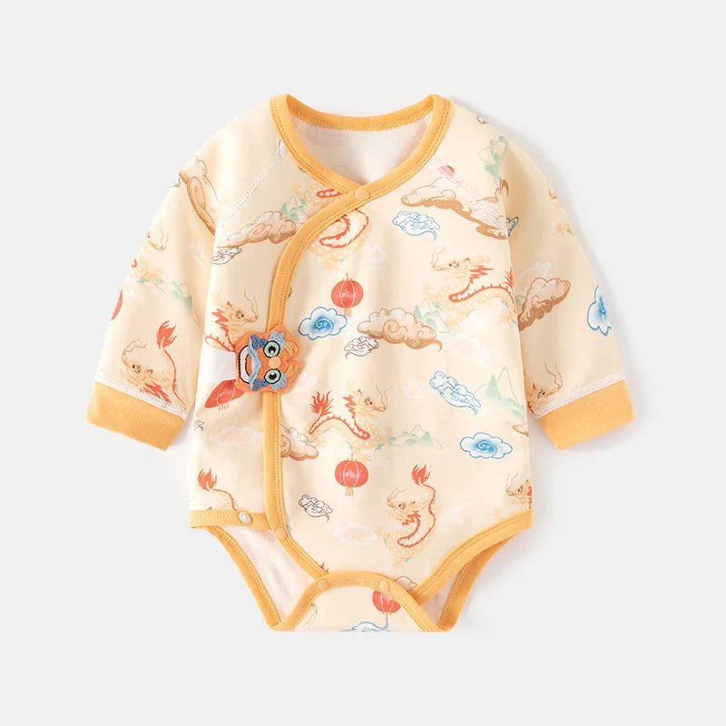 

Baby Rompers Spring and Autumn Baby Triangle Rompers Cotton Newborn Long-Sleeved Jumpsuit BonelessAClass Climbing Suit