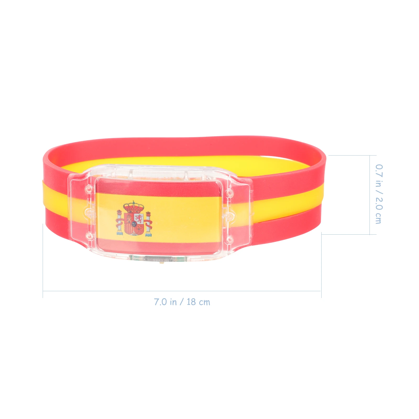 

Glowing Led Luminous Bracelet Flag Cheer Silicone Wristbands For Events Sports Carnival Christmas Party Supplies Light Up Fan