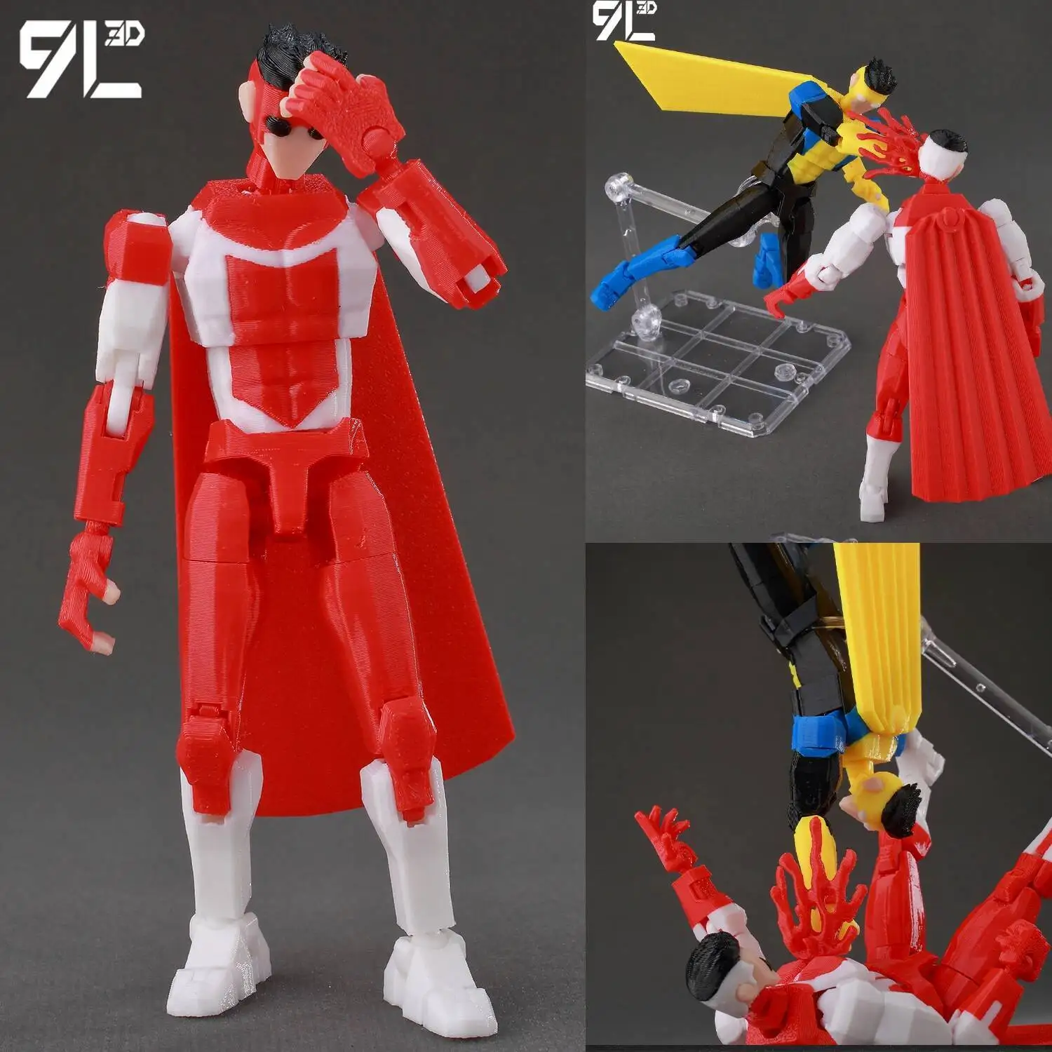 9L3D Lucky13 Invincible Boy Action Figure Superheld Duo met Battle Pose Compatibiliteit Collectible Animation Merch Decoratie