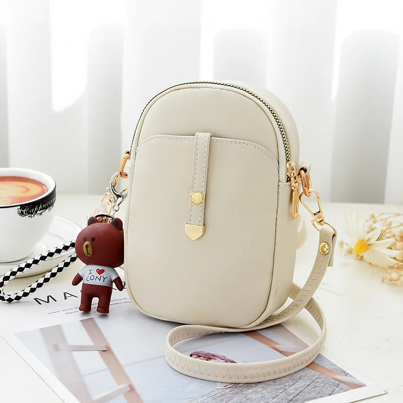 2023 Mini Crossbody Ladies Bag Leather Zipper Mobile Phone Bag Fashion Handbag Women Casual Small Shoulder Bag