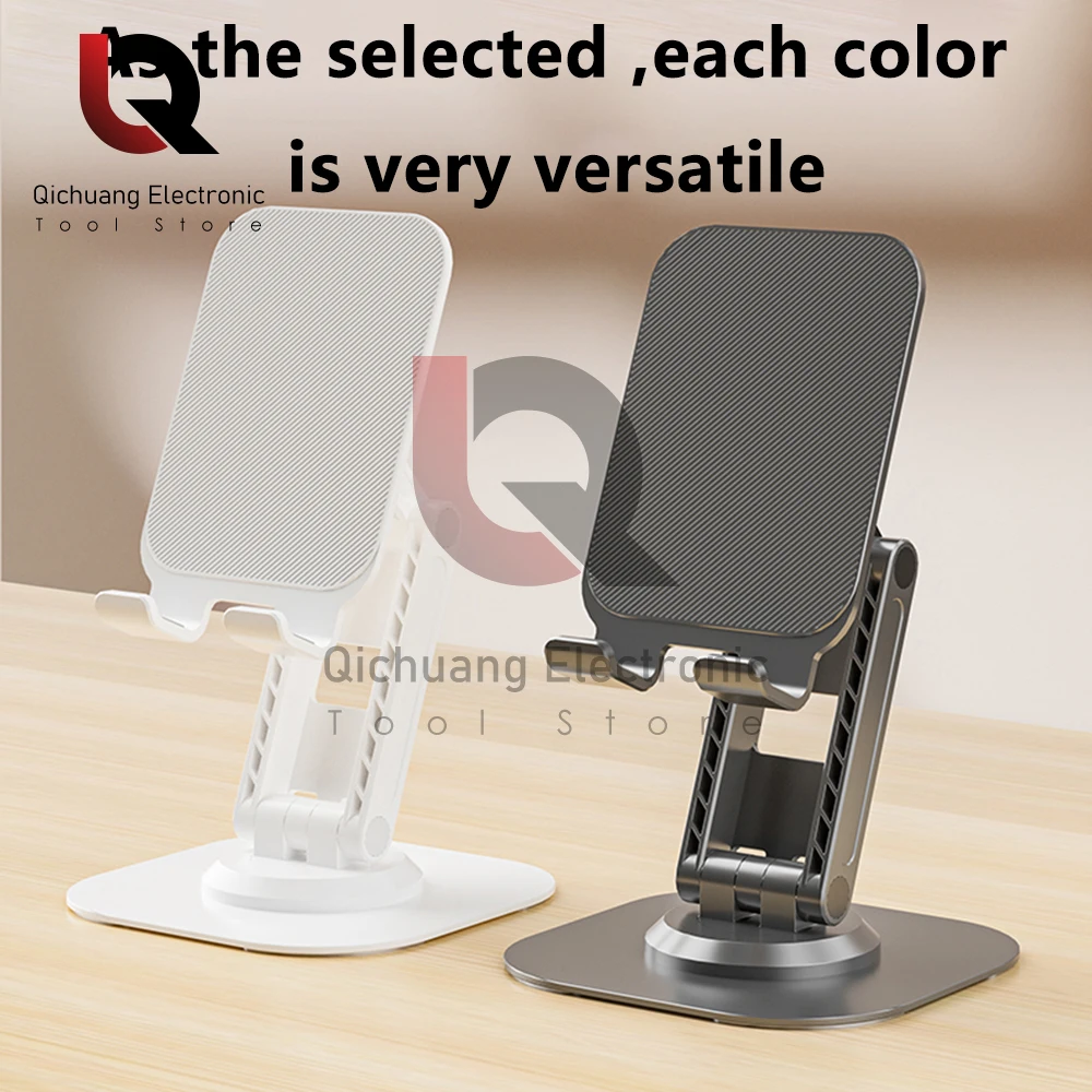 Folding Desktop Phone Holder Stand Cell Phone Mount Tablet Stand 360 degree Rotating Support For iPhone 14 13 Pro iPad Samsung