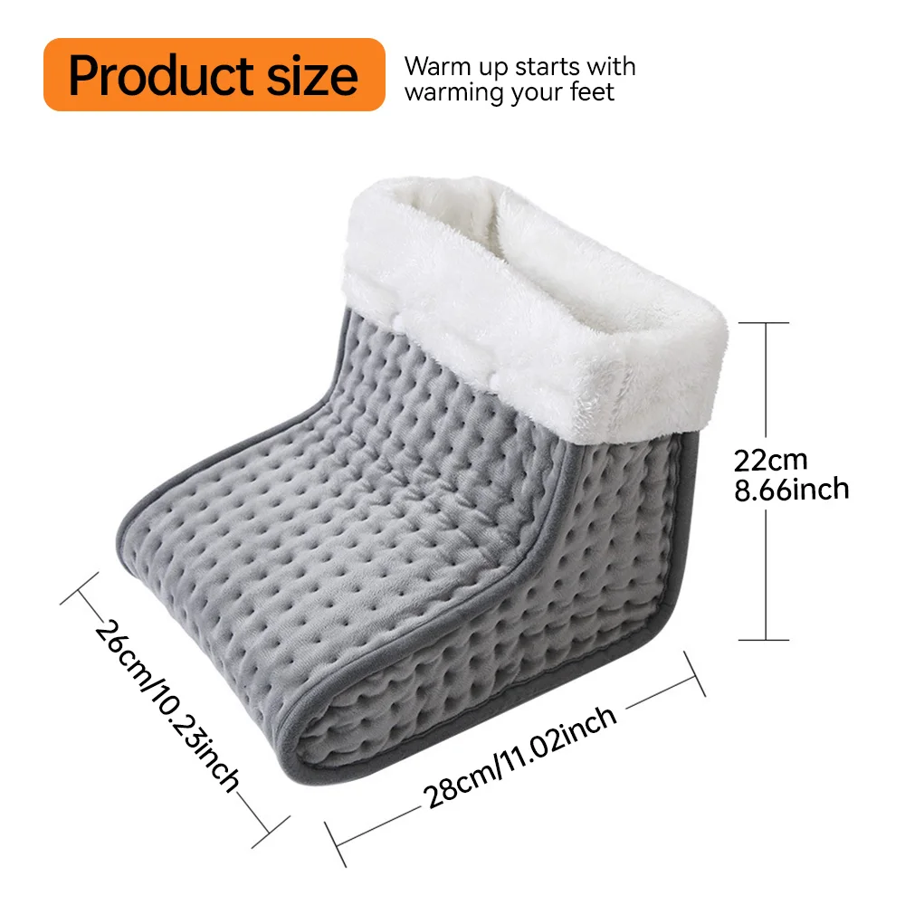 Electric Heated Foot Warmers Soft Feet Heating 26*28*22cm Pad 9-gear adjustable temperature Electric shoe heating pad US/EU