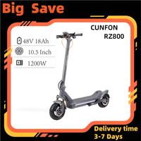 CUNFON RZ800 Adult Electric Scooter 1200W Motor 48V18AH Battery City EScooter 10.5 Inch Tire E-Scooter