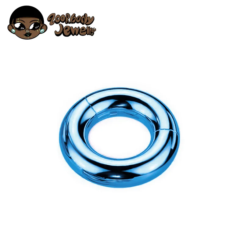 ASTM F136 Titanium Grote Gauge 4G 6G 8G 10G Enkele Scharnierende Clicker Segment Hoop Ring spiegel Septum Neus Piercing Anodiseren Lichaam
