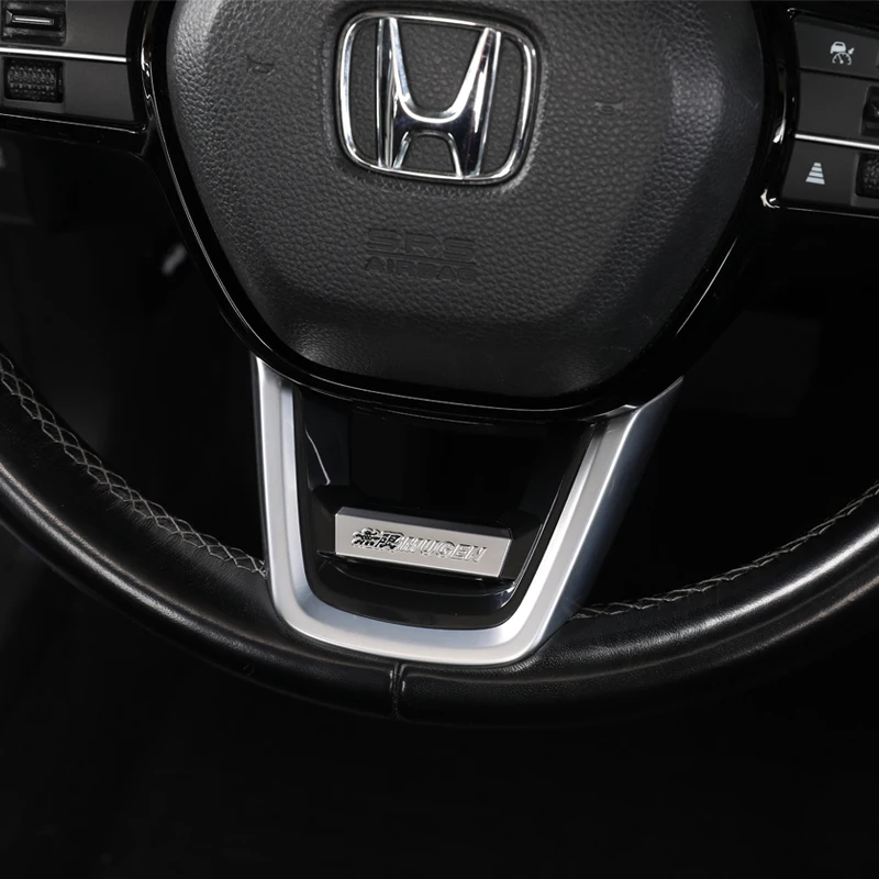 For Honda 2022 2023 2024 2025 11Th CIVIC Steering wheel decorative buckle modification logo RS/TR/MU interior accessories
