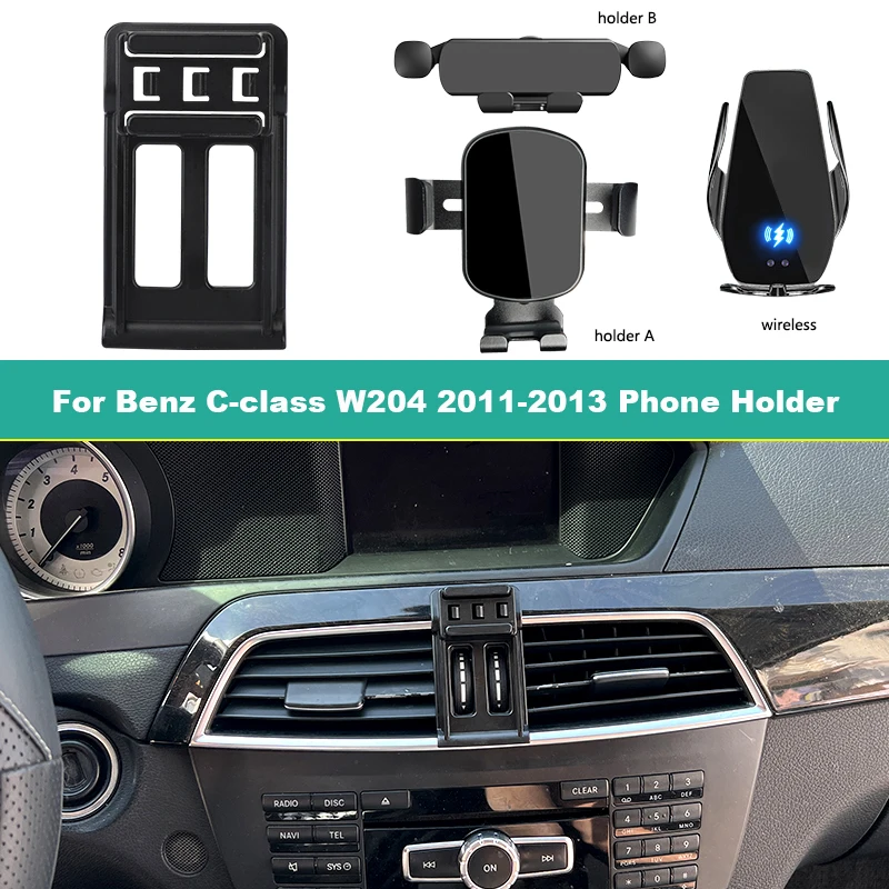 Dedicated Car Mobile Phone Holder For Mercedes-Benz C-class C200 260 300 W204 2011-2013 Air Vent Fixed Navigation Bracket