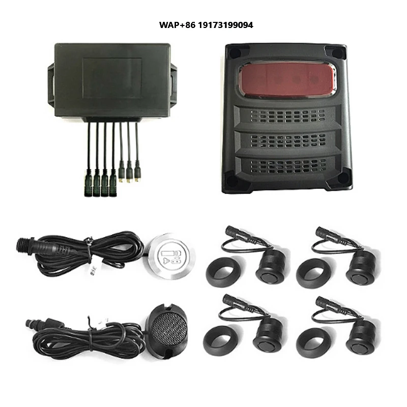 بالموجات فوق الصوتية 4 تحقيقات باركترونيك اليسار اليمين Led تذكير صوتي المنطقة العمياء جميع الأحوال الجوية كشف رادار السيارة نظام التحذير المبكر