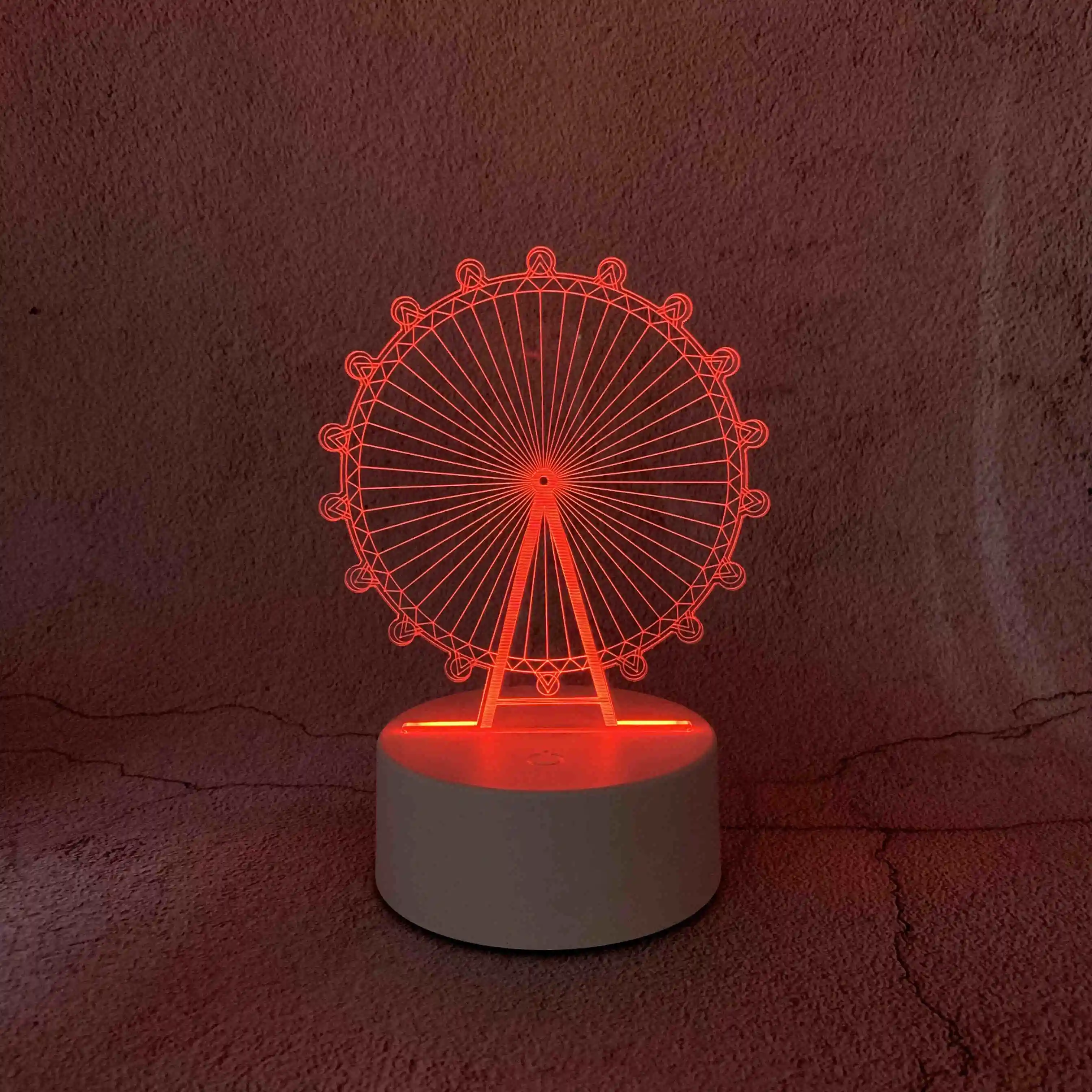 Acrylic Colorful Ferris Wheel 3D Plug-in Bedroom Bed Simple Night Light Appearance Level Gift