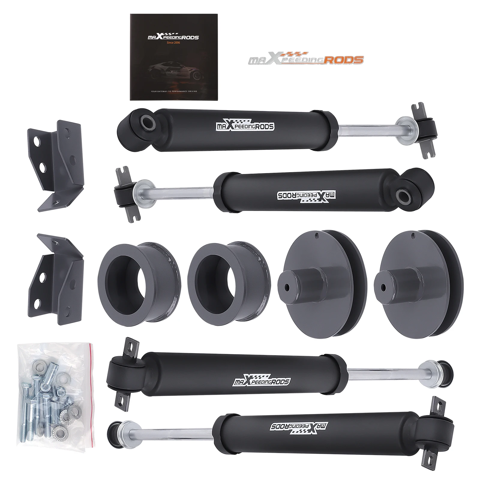 

2" Lift Kit w/ Shocks For Jeep Wrangler TJ 4WD 1997-2006 Fit 31x10.50 Tires