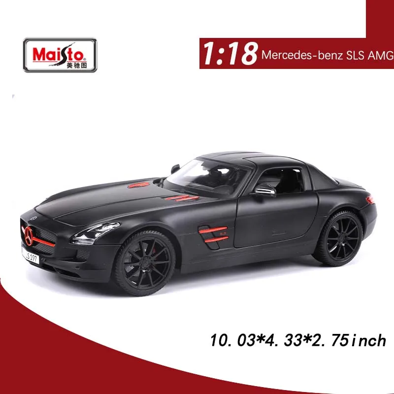 Limited Sale Maisto 1:18 Mercedes-benz SLS AMG Alloy Car Model Toys Die-cast Car Model Decoration Miniature Car Collectible Gift