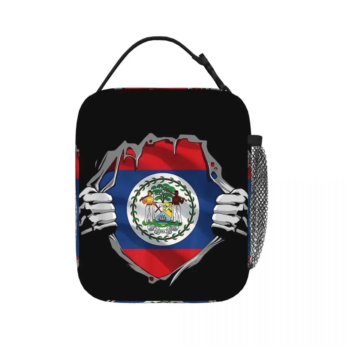 

Belizean Heritage Proud Belize Roots Flag Insulated Lunch Bags Picnic Bags Thermal Lunch Tote for Woman Work Children School