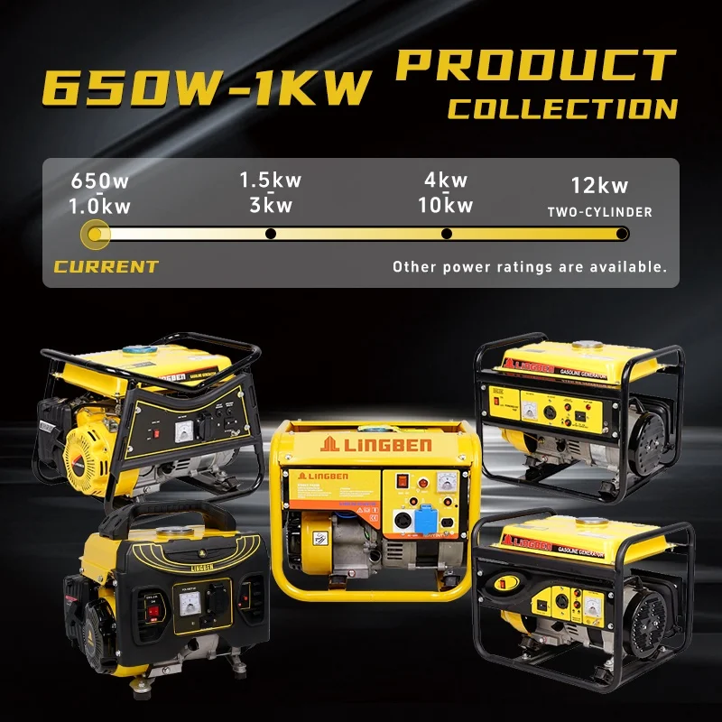 950C 650w Portable Generator Aluminum Wire Single-phase Small Home Emergency Backup Generator