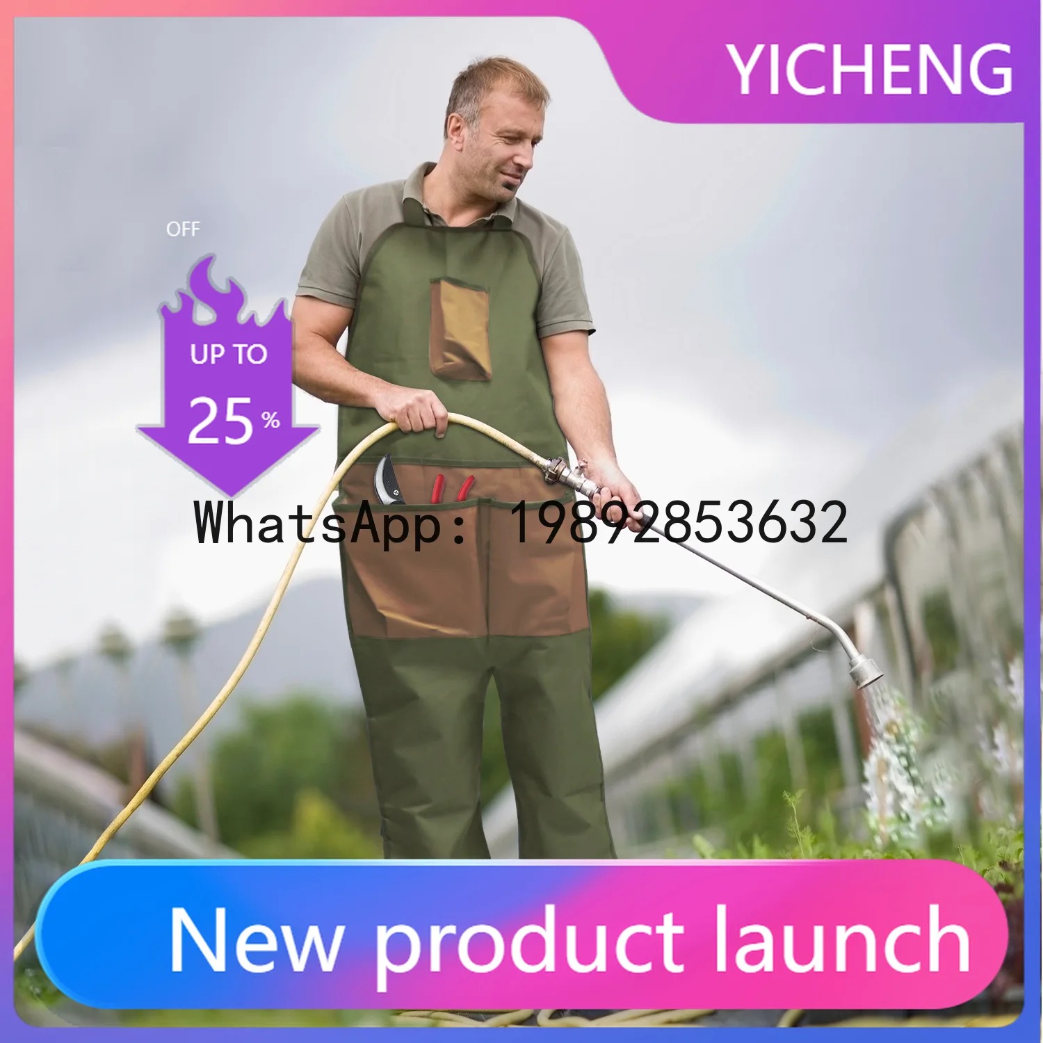 

P25 Gardening Leggings Apron Garden Trim Multi Pocket Outdoor Leggings Picking Apron