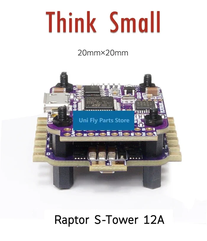 UniFlyFlycolor Raptor S-Tower 12A BHeli-S 2-3S BEC 5V1A Dshot ESC With F3 Flight Controller FC Happymodel Emax 20MM