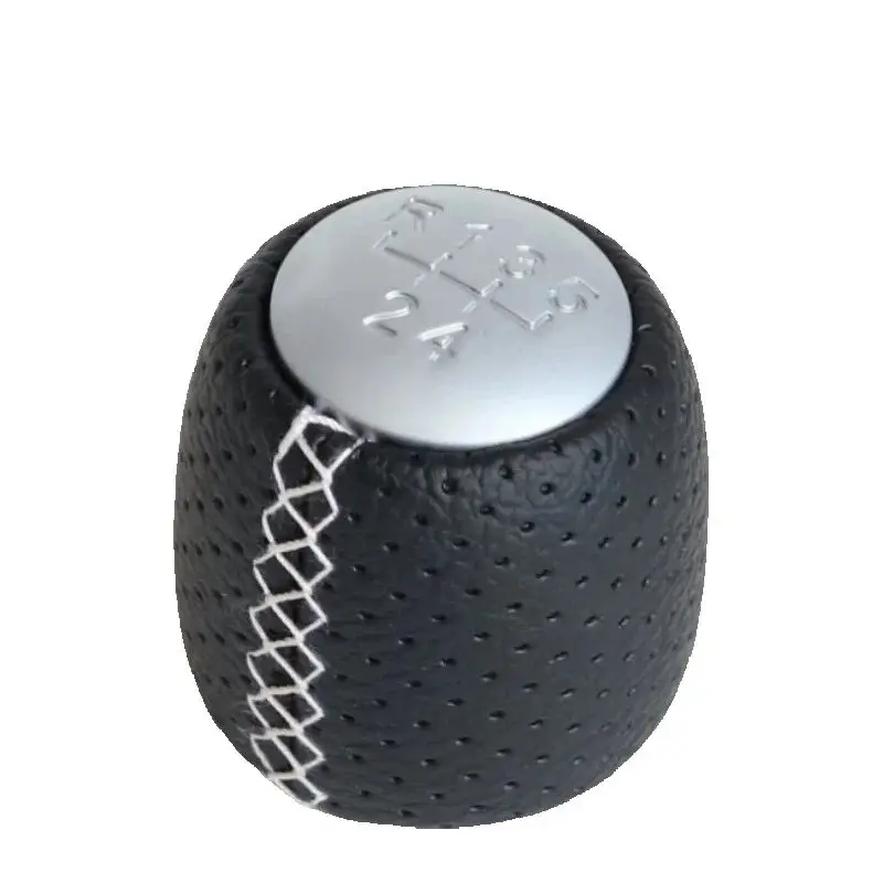 

for ALFA ROMEO 147 Brera Spider gear head, perforated leather white stitching, gear lever, gear shift handball, gear shift head