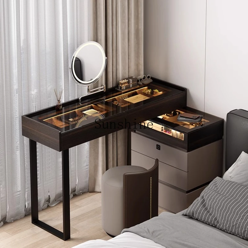 

Italian minimalist small apartment corner dresser chest integrated bedroom light luxury high-end feeling with fingerprint lock