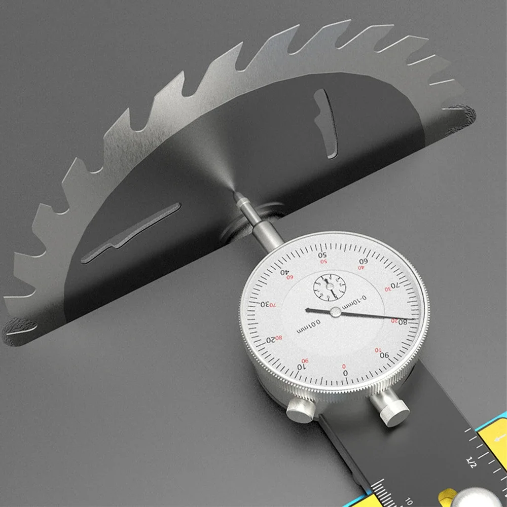 Imagem -05 - Carpintaria Tabela Saw com Alinhamento Gauge Dial Indicador Saw Blade Correção de Paralelismo Liga de Alumínio Ajustável Alinhar Ferramentas