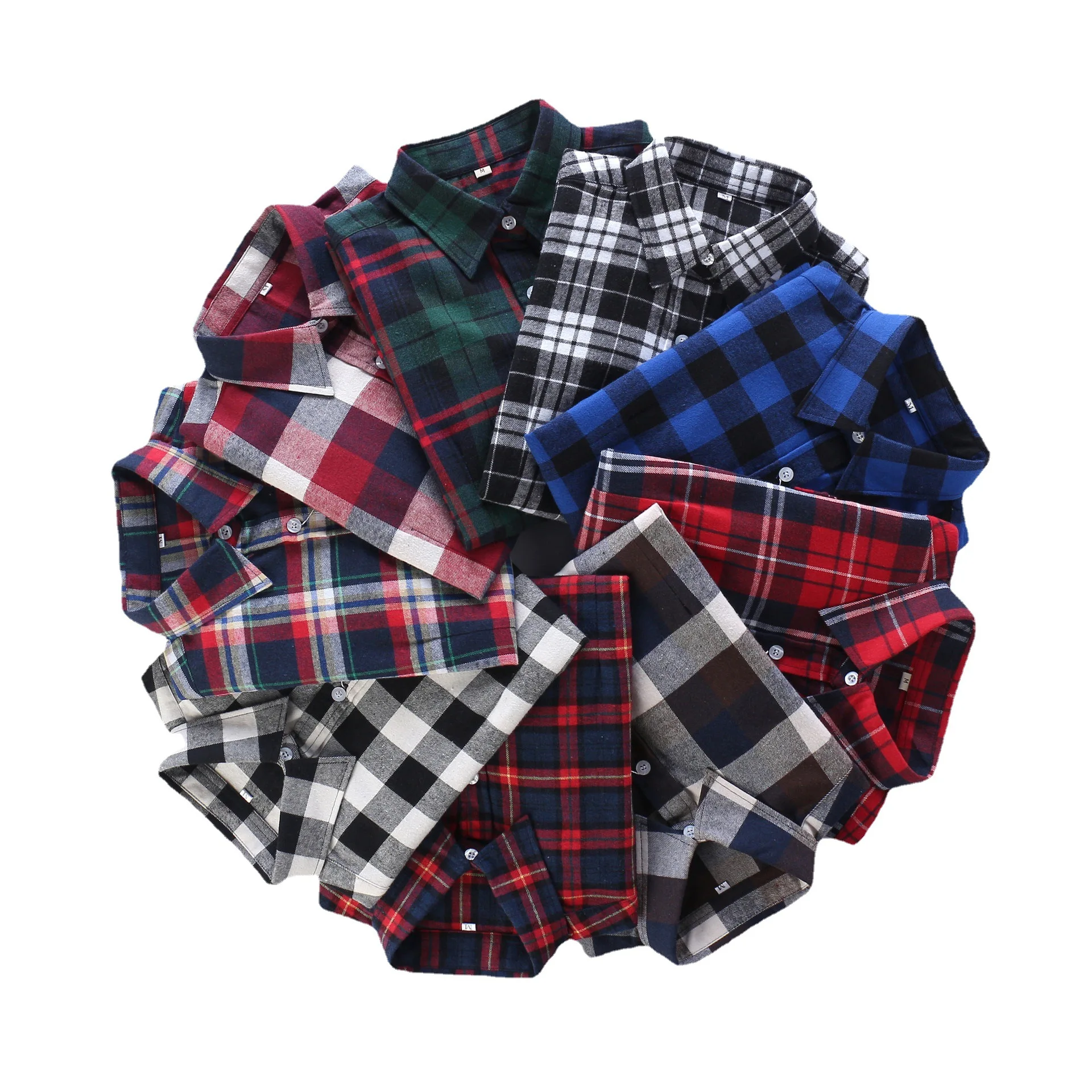 Classic Red Black Plaid Shirt Women 2024 New Casual Office Ladies Long Sleeve Blouses and Tops Lady Checked Clothes