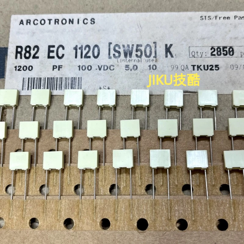Capacitor Italy AV R82 1.2nf 1n2 122 baru kapasitor film tipis jarak kaki 5mm kaki tembaga
