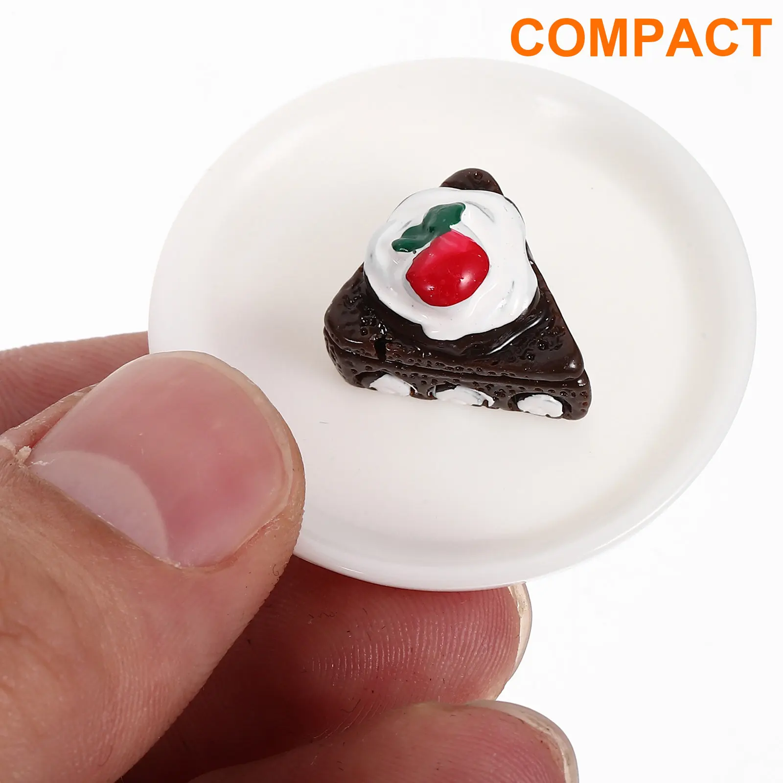 

2 комплекта миниатюрных тарелок для торта, реалистичные декоративные миниатюрные украшения для десертов, аксессуары для кухни кукольного домика, муляжи еды, декор для дома