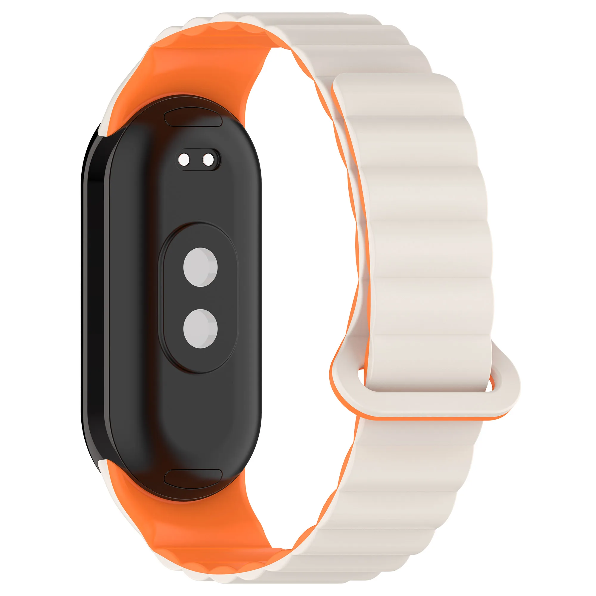 Magnetyczny silikonowy pasek do zegarka do paska Xiaomi mi band 8 Wymienny sportowy pasek na nadgarstek do bransoletki Mi band 8 Correa Dwukolorowy pasek