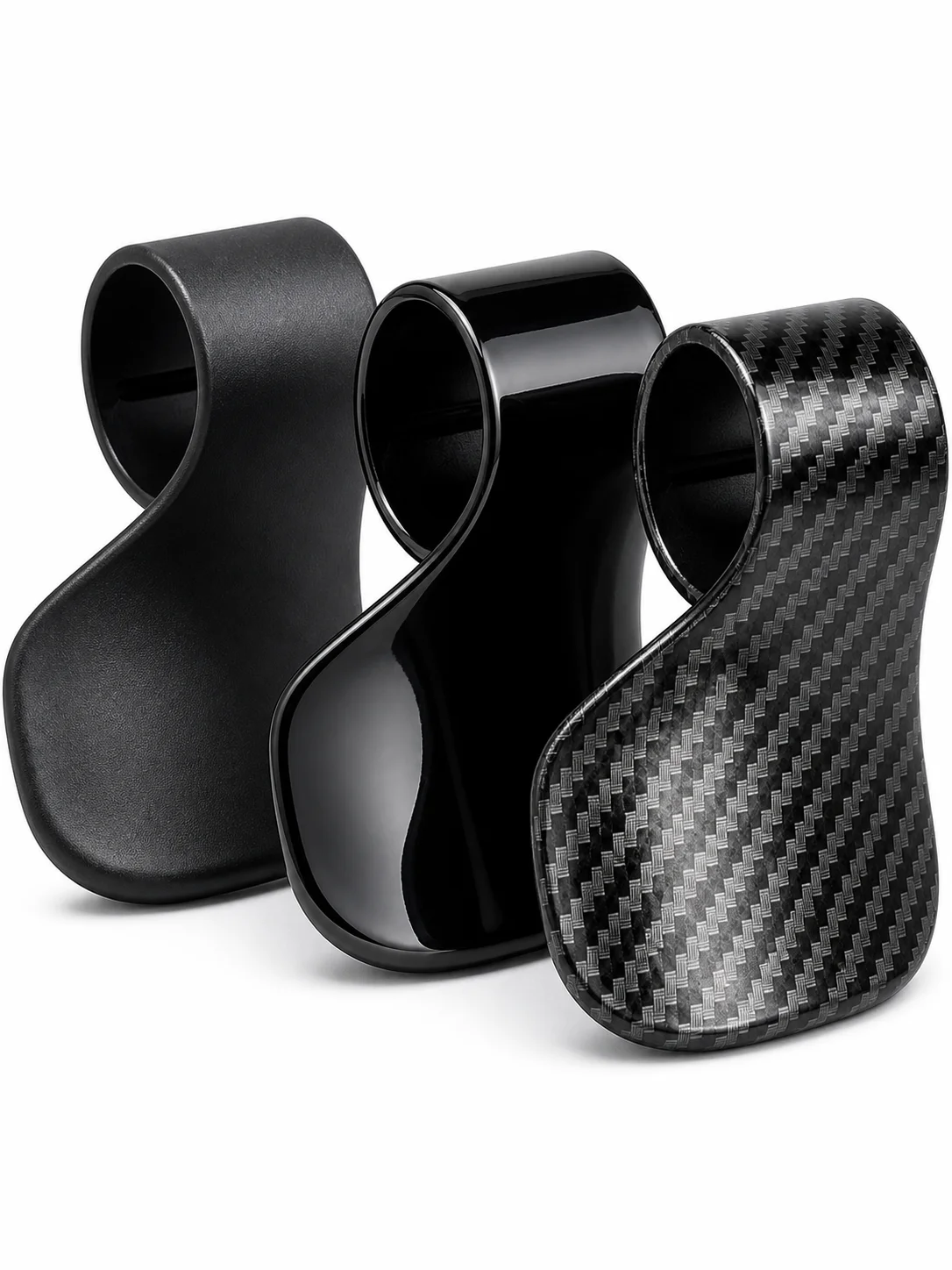2Pcs ABS Plastic Throttle Labor Saving Assist Clip For Motorcycle E-bike 3 Finishes Matte Carbon Gloss Black