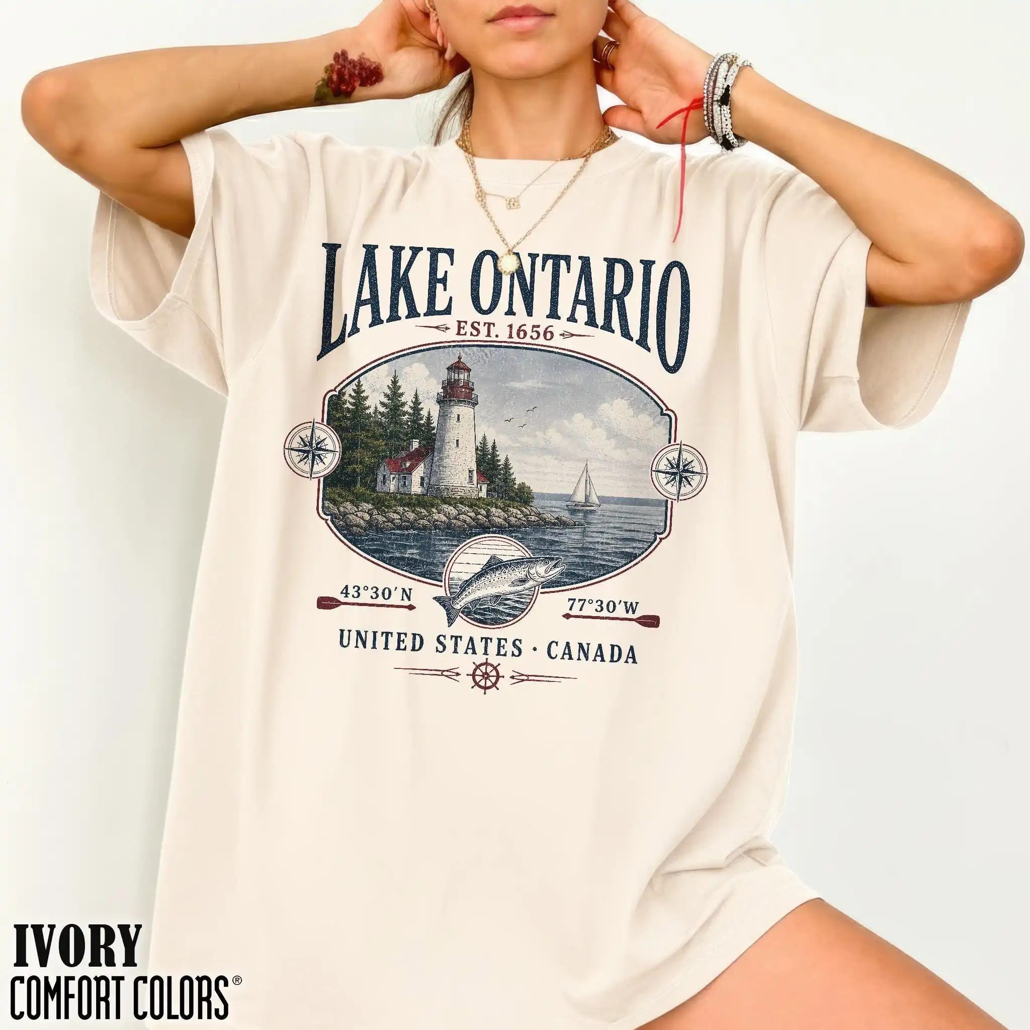 Lake Ontario Great Lakes Shirt Vintage 90's Tee Subtle Anti Trump Shirt Quiet Activism T-Shirt Canada Tee Canadian Pride Gift