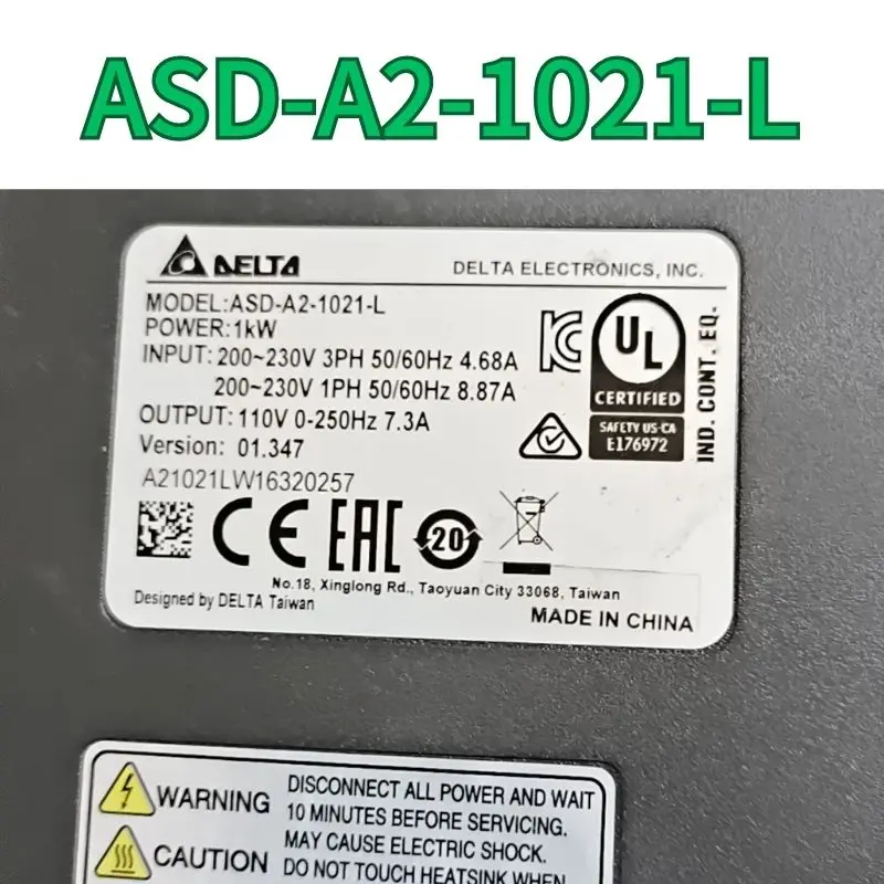 second-hand ASD-A2-1021-L driver 1KW test OK Fast Shipping