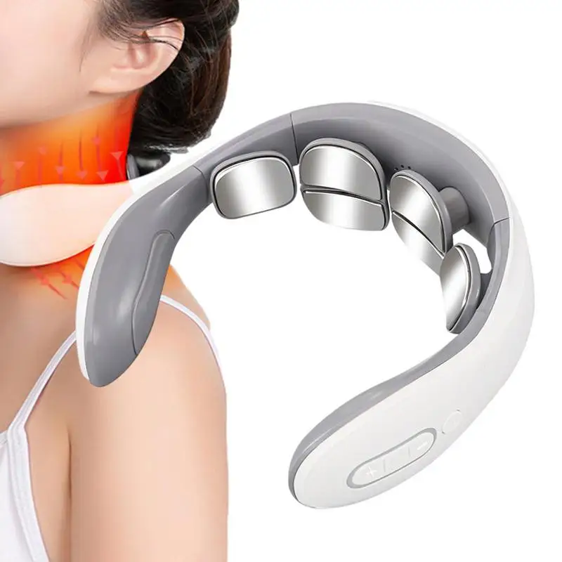 

Smart Electric Neck Massager Neck Shoulders Massage Vibration Hot Compress Massager For Muscle Care Of Cervical Vertebra