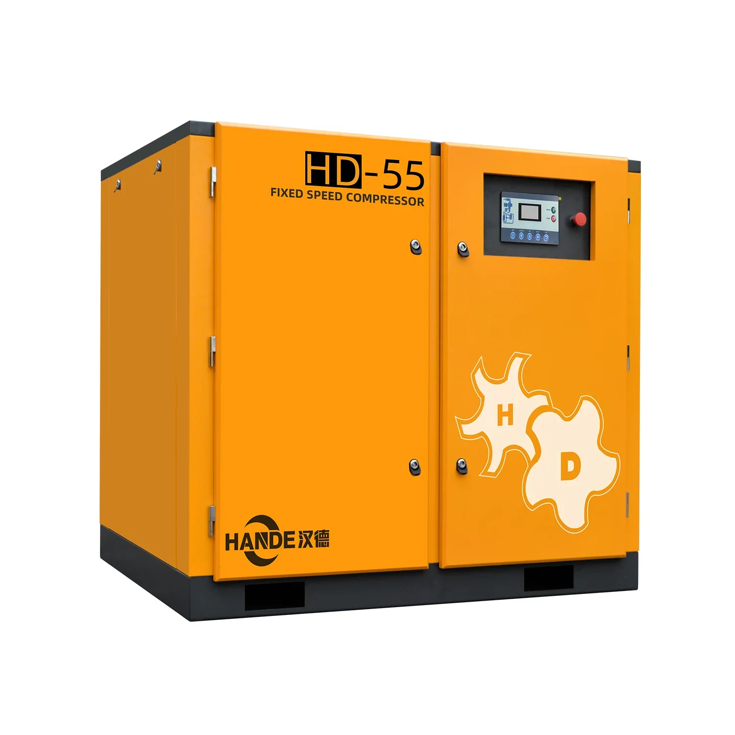 

HANDE Industrial Air Compressor 55kw 75HP Fixed Speed Drive Power Frequency Rotary Screw Air Compressor Silent Electric AC Power